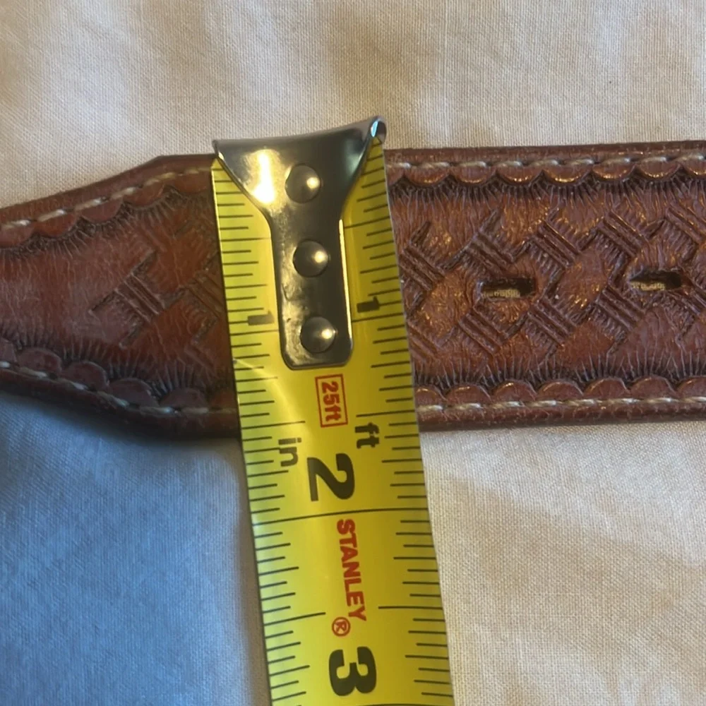 vintage unisex brown leather belt